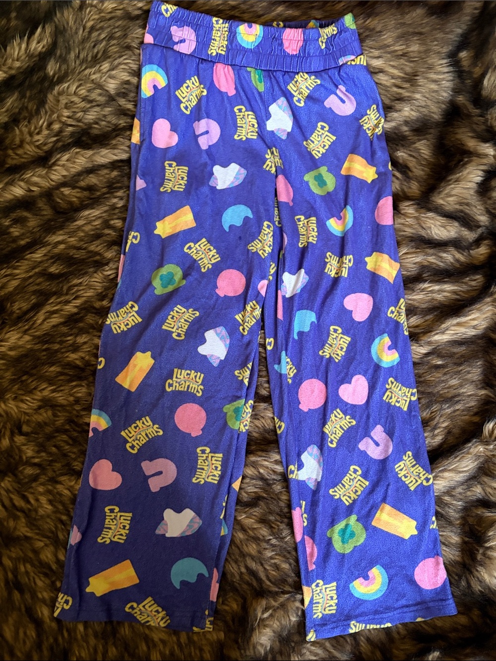 General Mills® Lucky Charms™ Purple Fleece Pajama Lounge Pants - Size Small